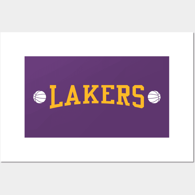 Lakers LA Basketball Wall Art by theDK9